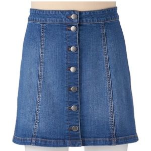 Mudd Jean A-Line Skirt